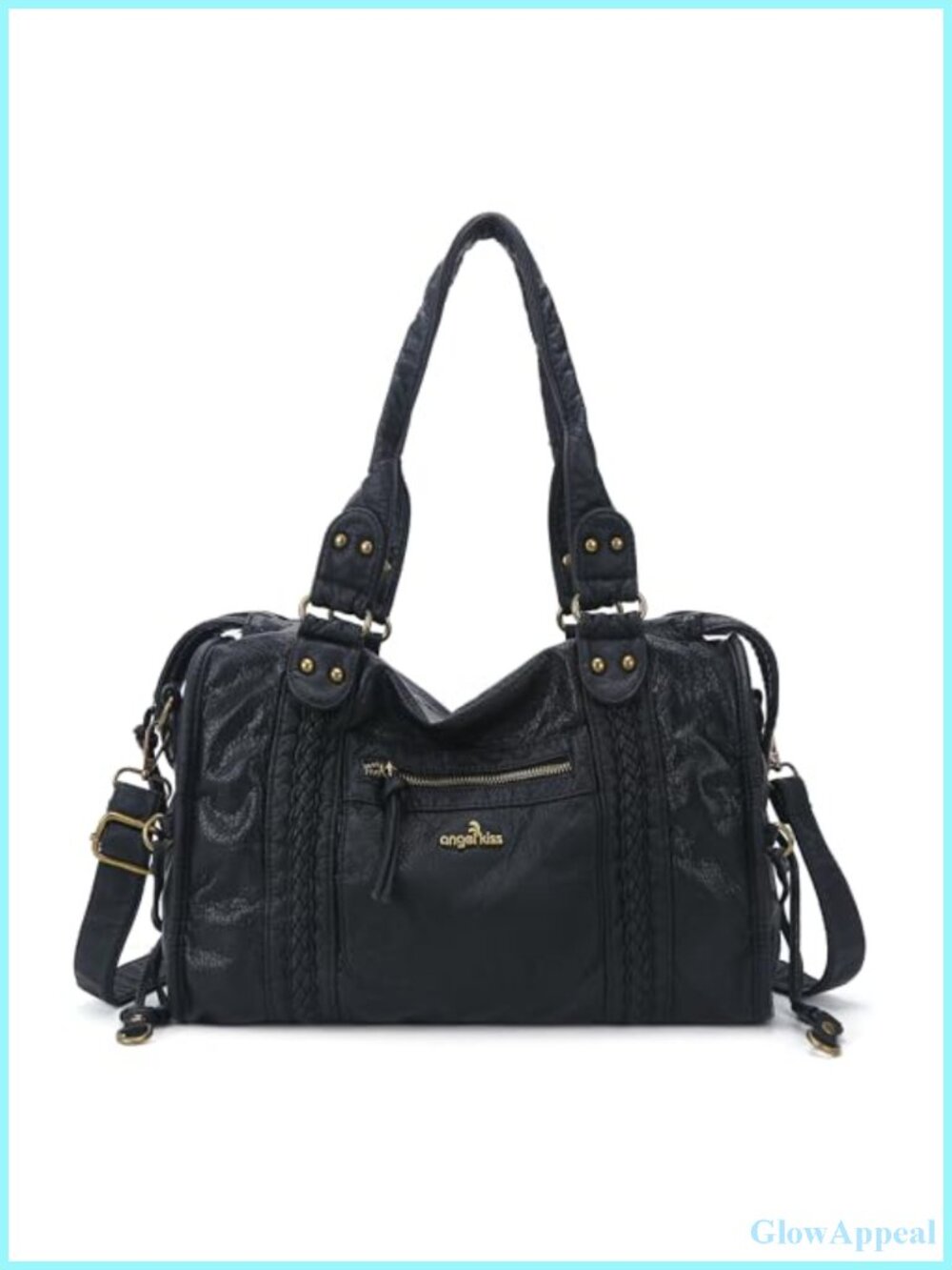 Vegan Leather Hobo Satchel Tote Handbag Large Shoulder Bag Womens 15.6 Laptop
